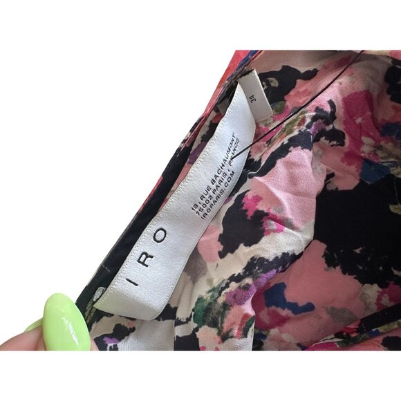 IRO Women's Pink Floral Wrap Dress Size 34 US XS - Picture 11 of 11